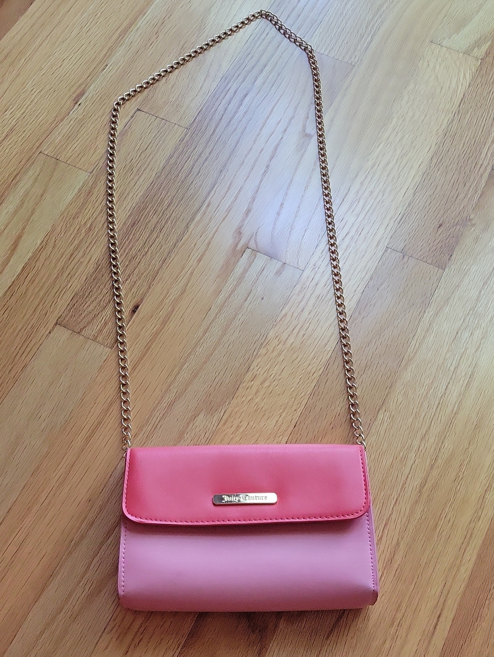 Juicy Couture Pink Two-Tone Chain Shoulder Bag